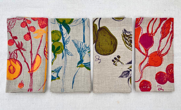 Rooted in Season | Mixed Set of Four Napkins