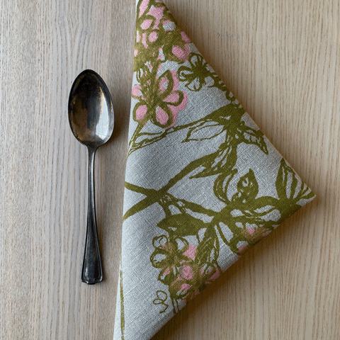 Apple Blossom + Bees | Napkins
