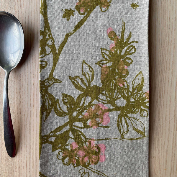 Apple Blossom + Bee Tea Towels