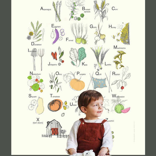 Alphabet Harvest Print