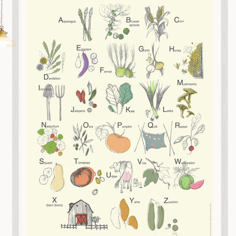 Alphabet Harvest Print