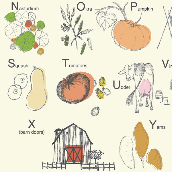 Alphabet Harvest Print
