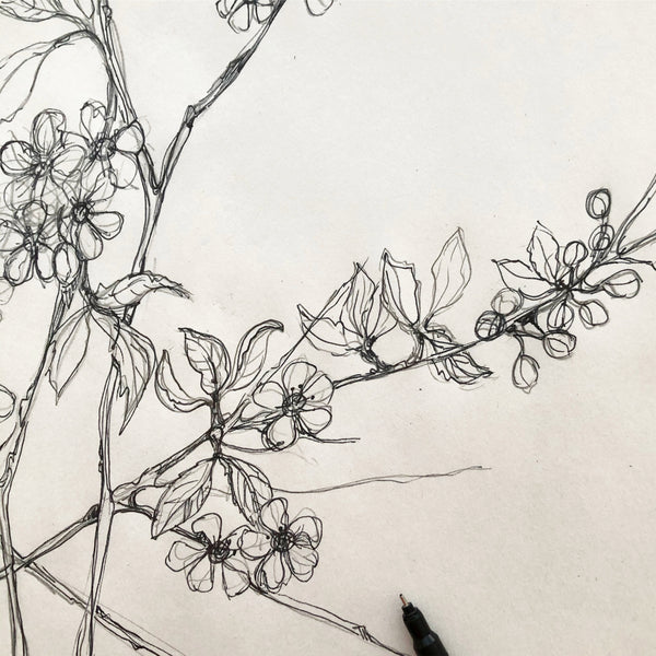 Apple Blossom + Bee Napkins