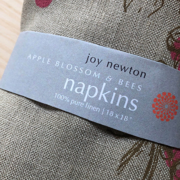 Apple Blossom + Bee Napkins