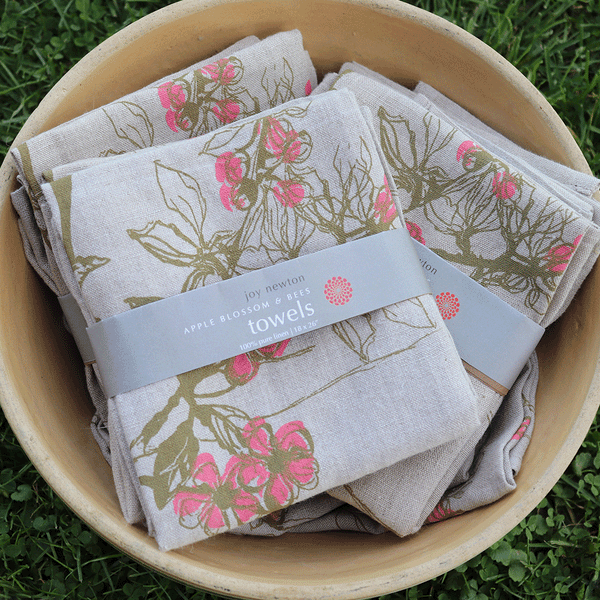 Apple Blossom + Bee Napkins