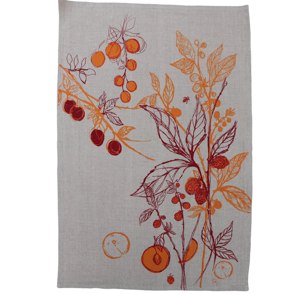 Golden Raspberry + Plum Tea Towel