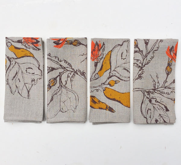 Squash +  Blossom Napkins