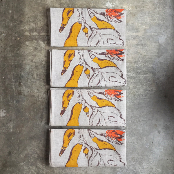 Squash +  Blossom Napkins