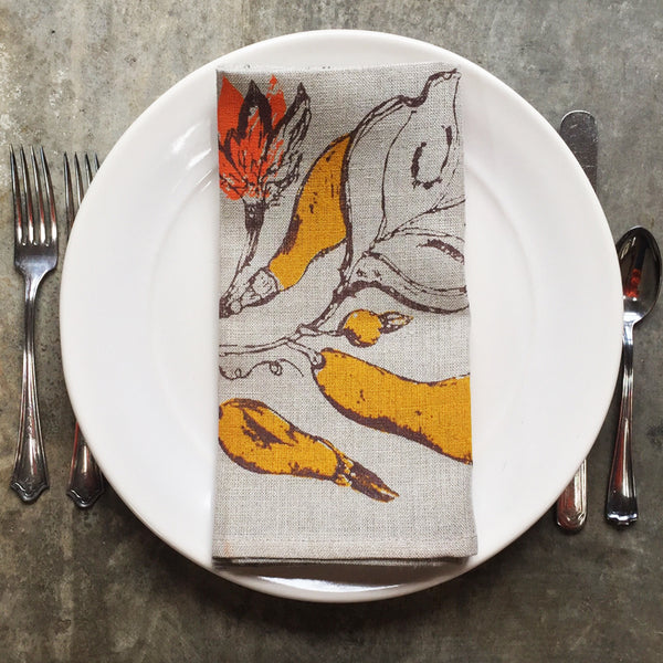 Squash +  Blossom Napkins