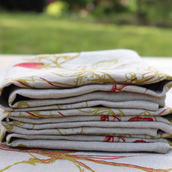 Strawberry + Heirloom Rhubarb Tea Towels