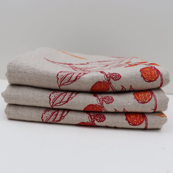 Golden Raspberry + Plum Tea Towel