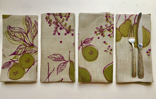 Elderberry + Pear Napkins